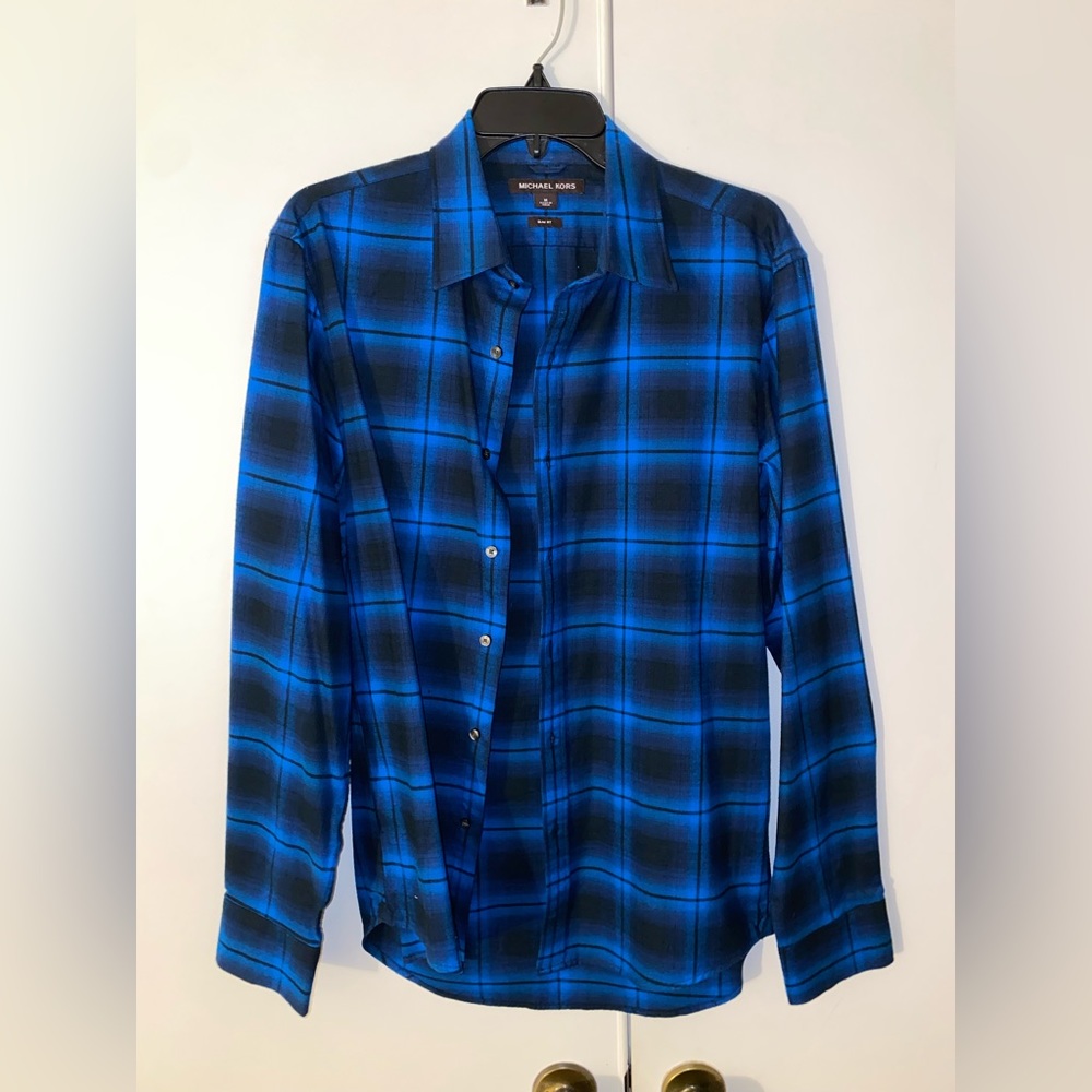 Michael Kors Plaid Button Down